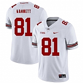 Ohio State Buckeyes 81 Nick Vannett White Nike College Football Jersey Dzhi,baseball caps,new era cap wholesale,wholesale hats